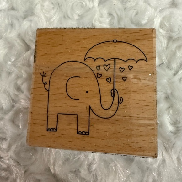 Elephant Stamper with Umbrella Design - Picture 2 of 4